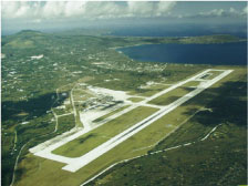 Saipan International Airport as seen from the air